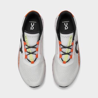 NEW Men's On Running Brand White/Orange Cloud Cloudmonster