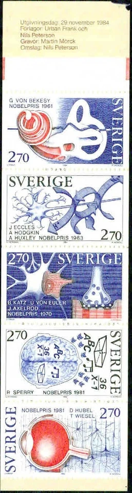 SWEDEN – 1984- SCIENCE NOBEL PRIZE WINNERS BOOKLET -VF** - Image 2 of 2