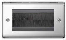 BG Nexus Decorative Light Switches & Sockets Polished Chrome White Inserts Range