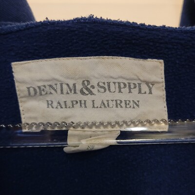 Ralph Lauren Denim & Supply Men's Navy Full Zip Hooded Logo