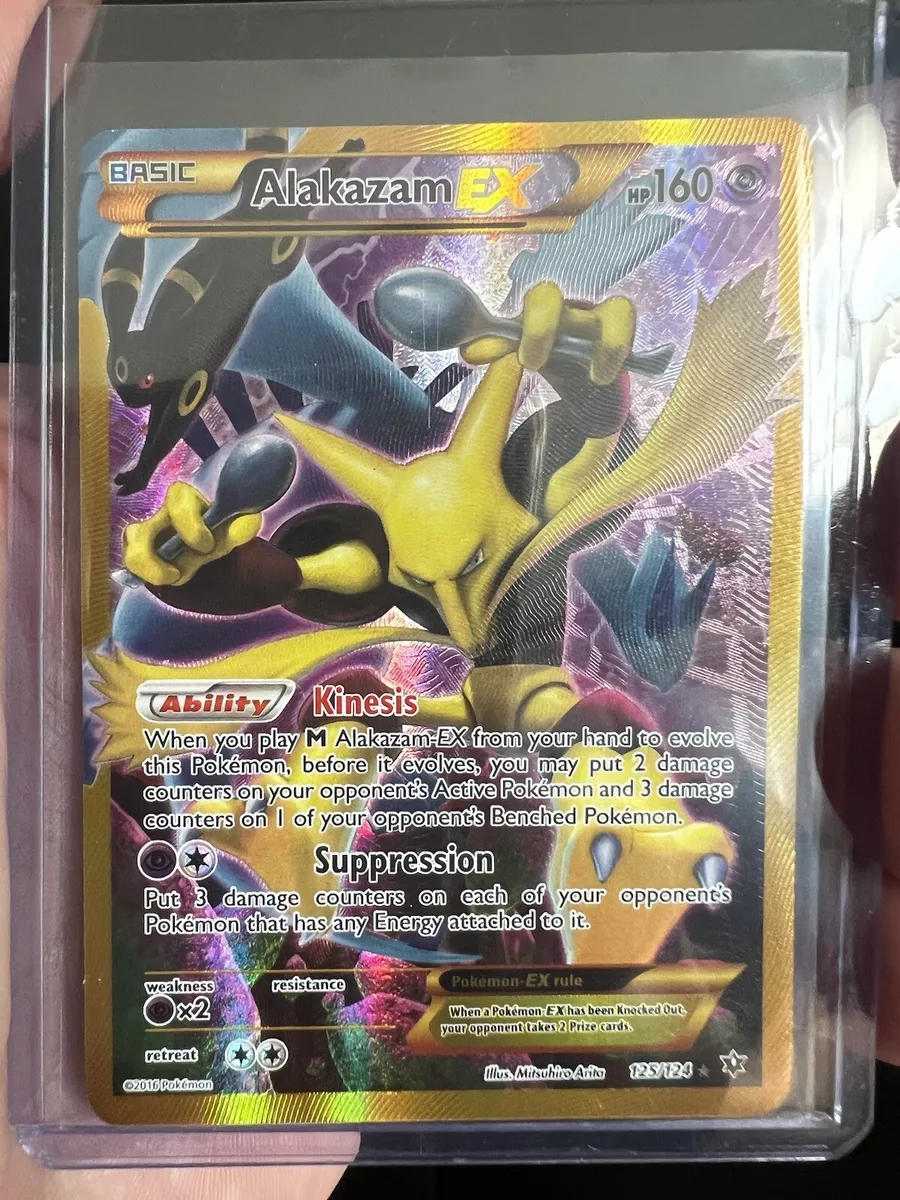 Alakazam EX 125/124 Secret Rare Fates Collide Pokemon Card Near Mint