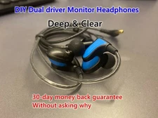 DIY dual drivers clear sound extra bass HiFi In-Ear Headphones IEM for monitor