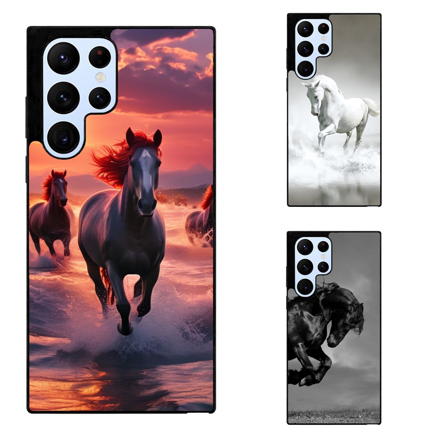 For Samsung Galaxy Z Fold Flip 3 4 5 6 animal race running Horse-image