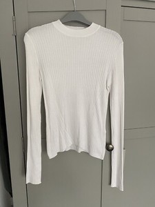 cream ribbed jumper