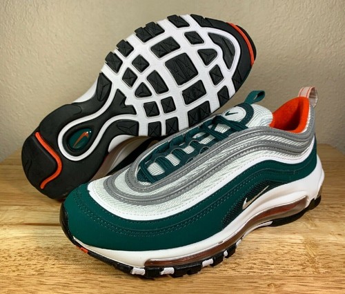 green white and orange air max 97