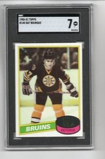 RAY BOURQUE BOSTON BRUINS 1980-81 TOPPS ROOKIE SGC 7 NM