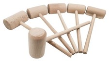 8-Inch Large Wooden Crab Lobster Mallet Seafood Hammers Shellfish Mallets Woo...