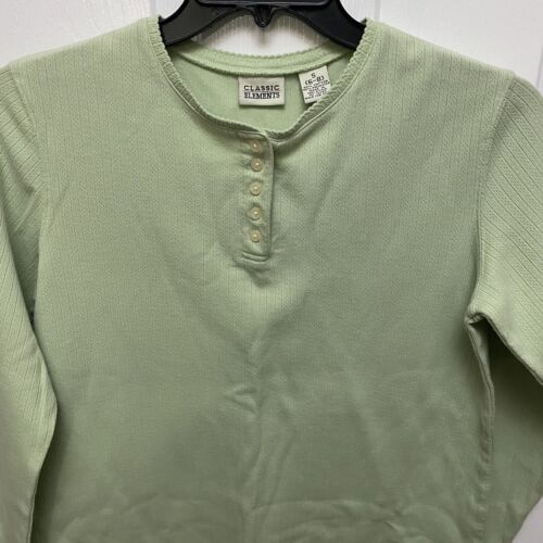 WOMEN’S CLASSIC ELEMENTS GREEN LONG SLEEVE SHIRT SIZE SMALL(6-8) - Picture 2 of 12