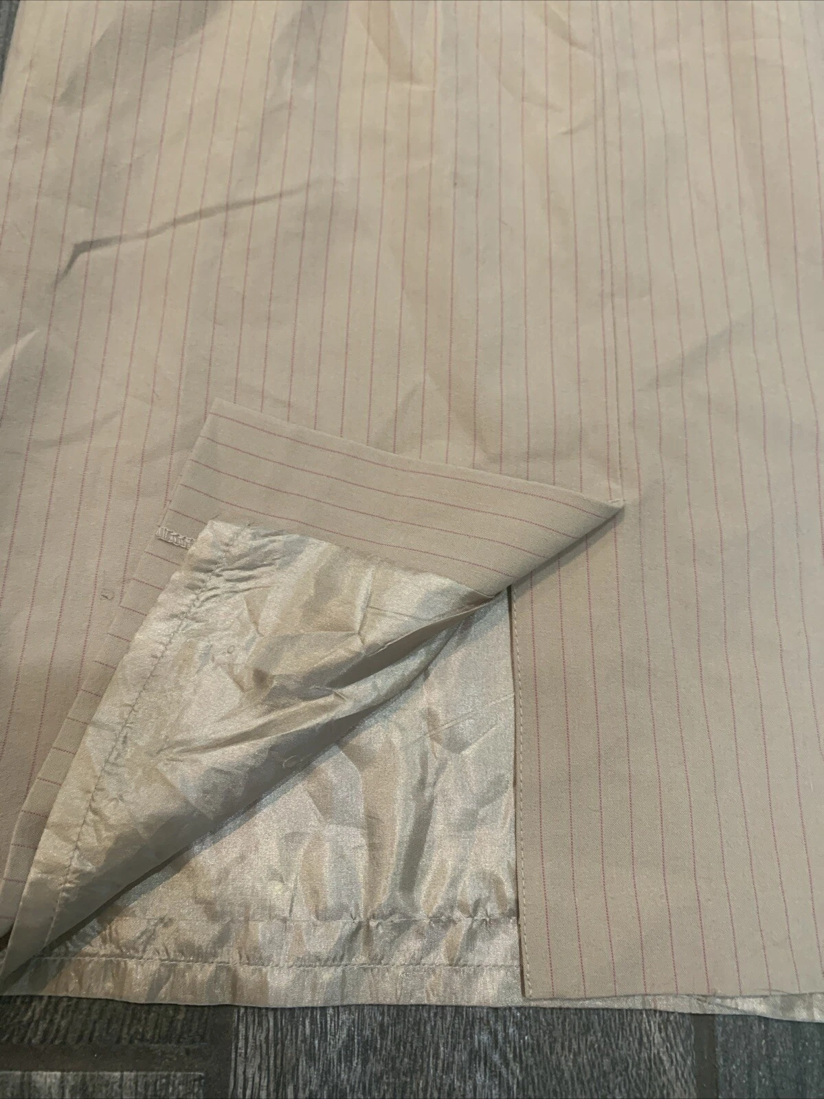 VETEMENTS Abito donna beige Chadwicks of Boston taglia 6 con righe rosa senza maniche foderato