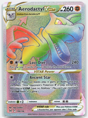 Aerodactyl VSTAR 199/196 Lost Origin Rainbow Secret Rare