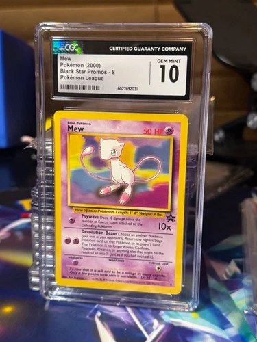 2000 Pokemon League Black Star Promo MEW Non Holo #8 CGC 10 GEM MINT