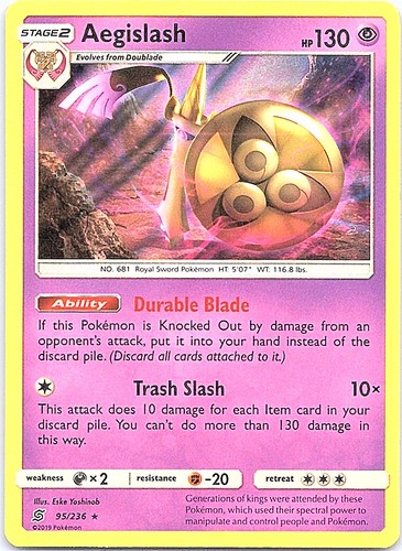 Aegislash Holo Rare SM - Unified Minds 95/236 NM