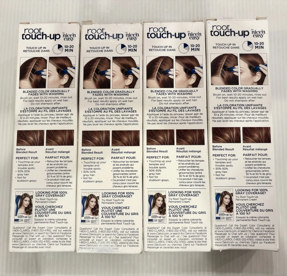Lote de 4 Gel Mezclador Color Cabello Clairol Root Rojo Castaño Rojizo 1.5 Fl Oz Foto 2 de 3