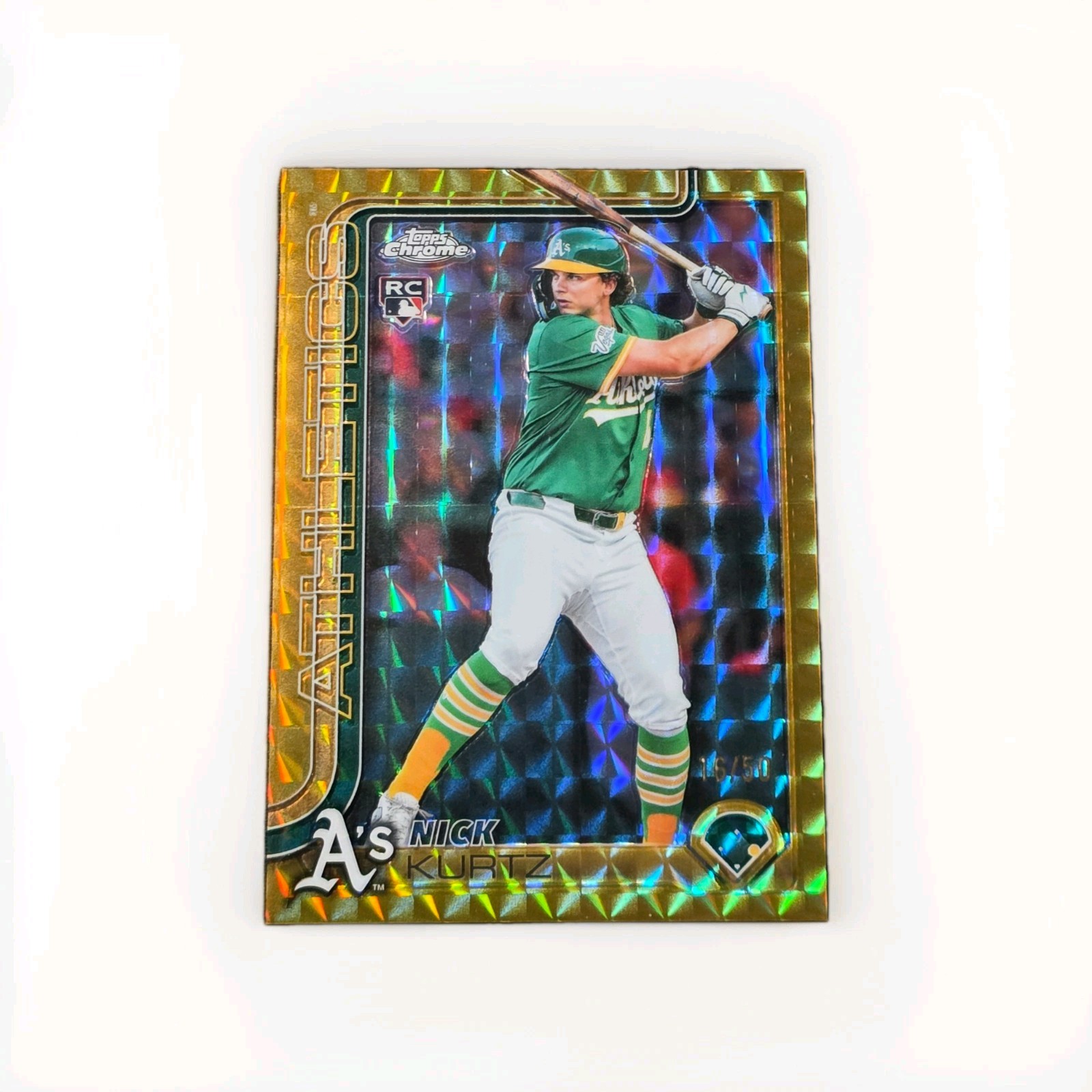 2025 Topps Chrome Update Nick Kurtz Gold Geometric Refractor RC 16/50 #USC178