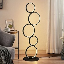 Lindby LED Stehlampe 'Jacek' (Modern) in Schwarz aus Metall (1 flammig, ) - LED-
