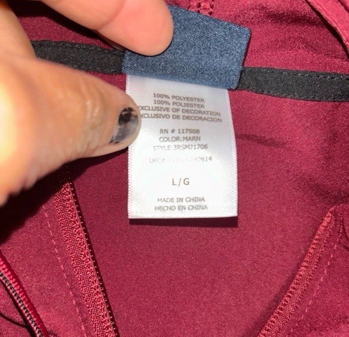 Reebok full zip thin jacket size large excellent … - image 7