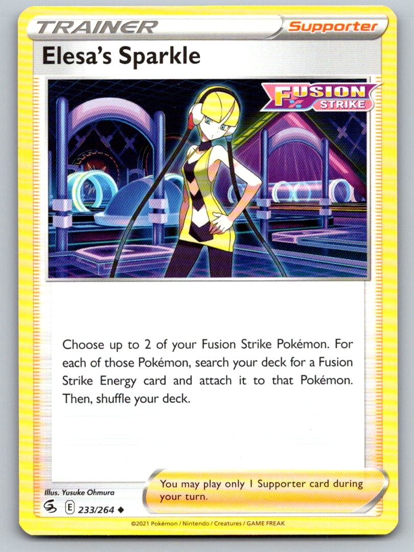 Elesa's Sparkle 233/264 Uncommon SWSH08: Fusion Strike Pokemon Near Mint