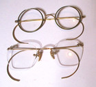 2 PAIR of VINTAGE SHURON GOLD UNISEX EYEGLASSES ~ I SELL OLD GLASSES & FRAMES — photo 1