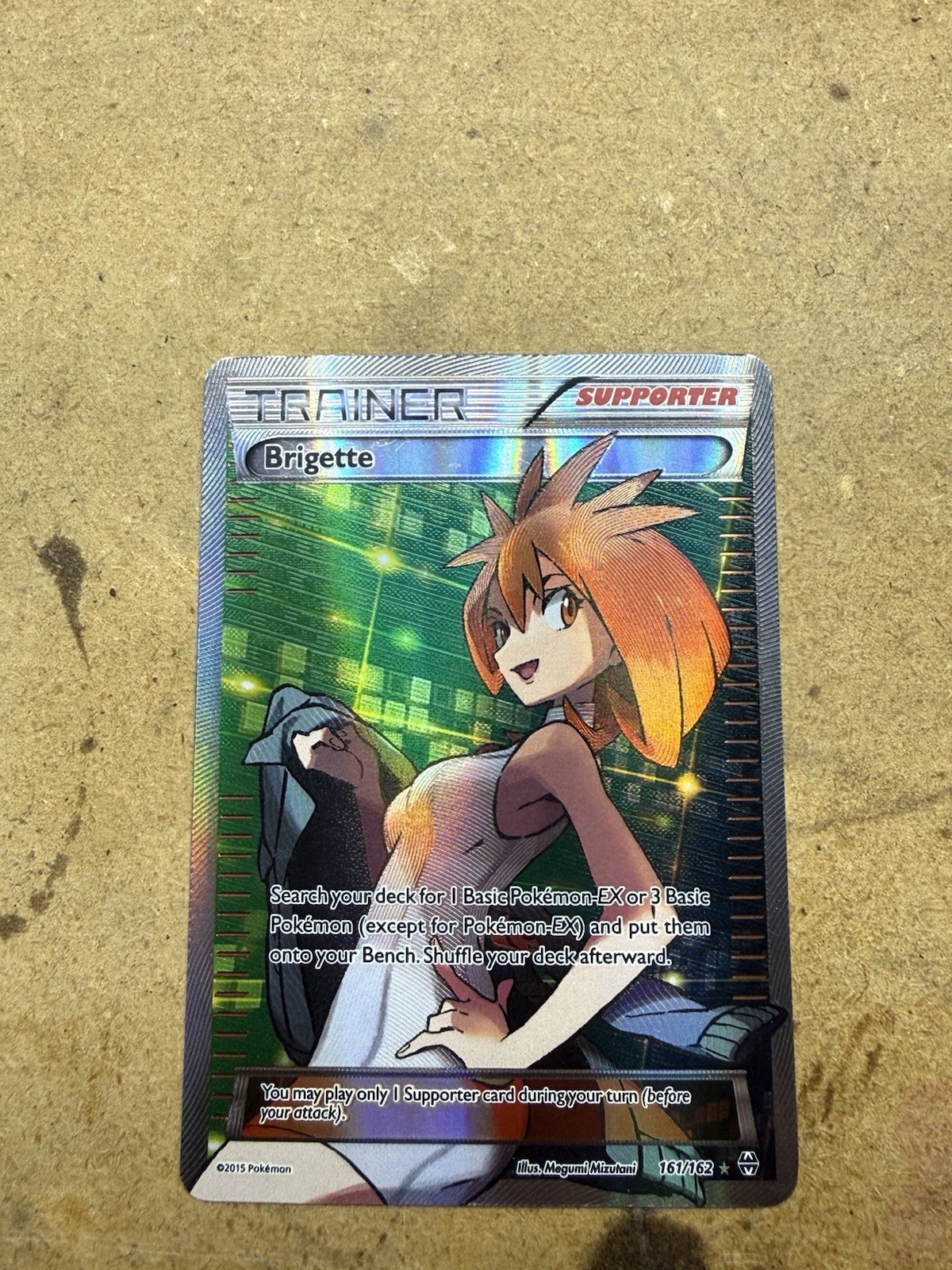 Pokémon TCG Brigette Holo Full Art Ultra Rare Trainer Card Breakthrough 161/162