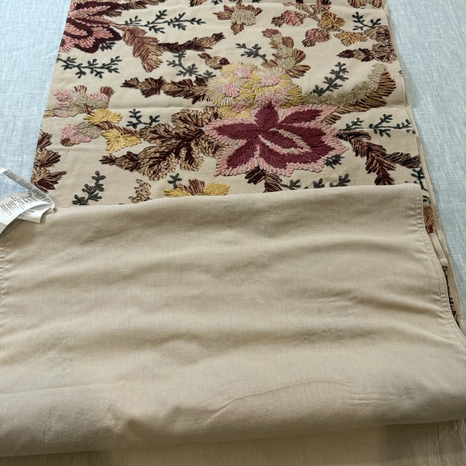 CORREDERO DE MESA DE ALGODÓN BORDADO EMRYS CERÁMICA GRANERO 18" X 108" ~ MULTI Foto 3 de 4