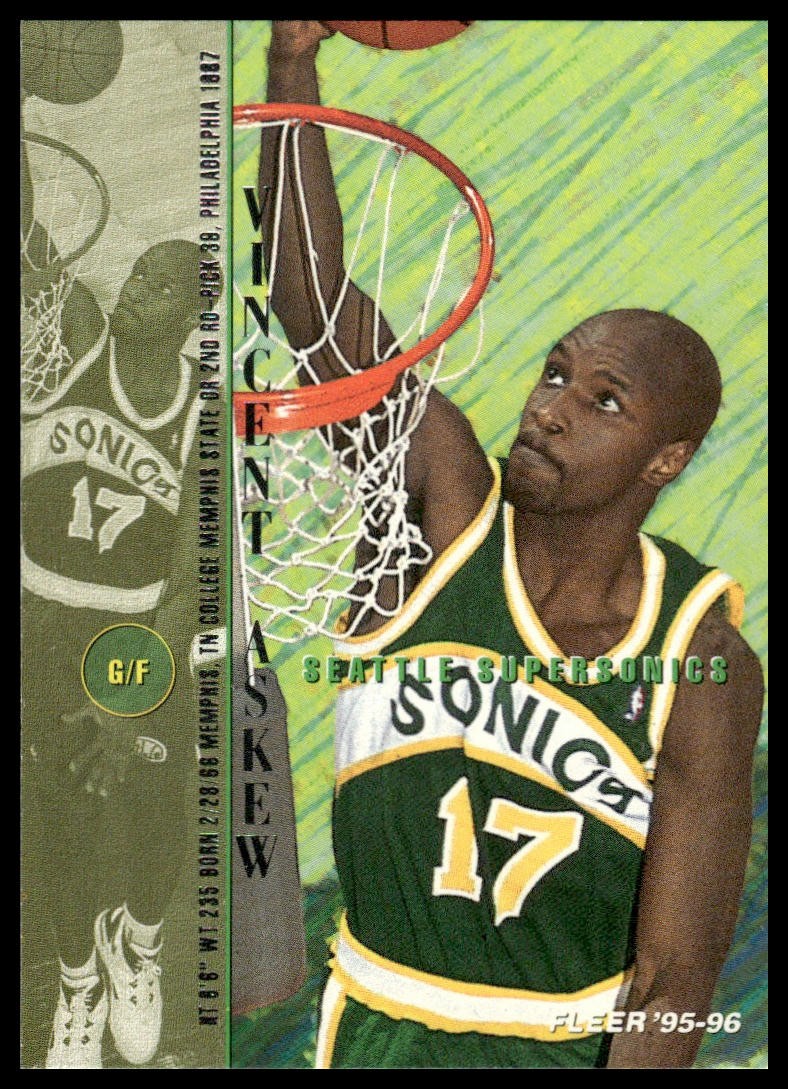 Vincent Askew 1995-96 Fleer #175 Seattle SuperSonics