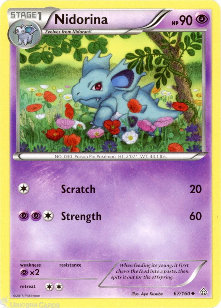 Nidorina 67/160 : Uncommon Mint/Near Mint Pokemon Card : XY05: Primal Clash