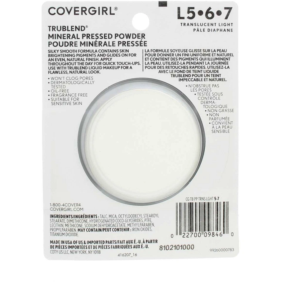 3 Pack CoverGirl TruBlend Mineral Pressed Powder, Translucent Light L5-7, 0.3... - Image 2 of 2