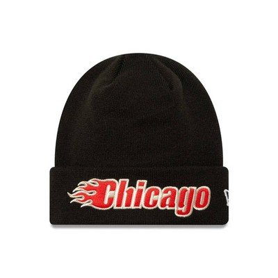 New Era NBA Metallic Chicago Bulls Mütze Beanie Strickmütze schwarz 97917