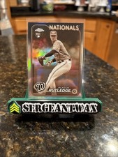 Jackson Rutledge Sepia Refractor Rookie RC 2024 Topps Chrome Card #42 Nationals