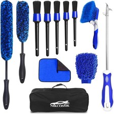 12Pcs Wheel Brush Kit for Cleaning Wheel and Tire, Wheel and Rim Brush, Car D...