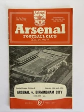 Arsenal v Birmingham City;  14th April 1956