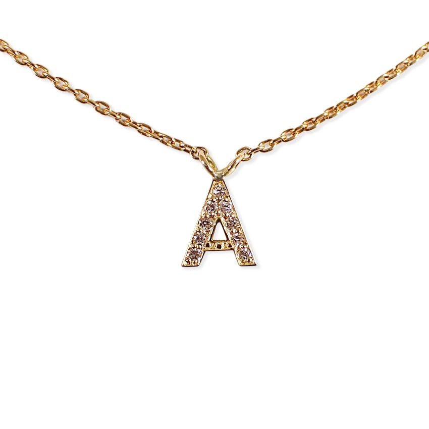 Joyería estrella de segunda mano 18K oro amarillo diamante inicial A...