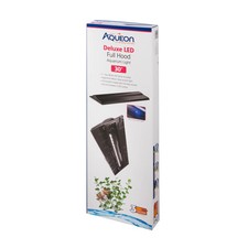 LED Deluxe Full Aquarium Hood Black Black, 30 Inches