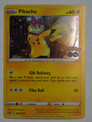 Pikachu SWSH234 SWSH: Sword & Shield Promo Cards Holo Pokemon GO