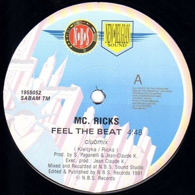 MC. Ricks - Feel The Beat - Belgian 12'' Vinyl - 1991 - N.B.S. Records