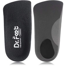 Dr. Foot's 3/4 Length Orthotic Inserts, Self-Adhesive Half Shoe Insoles for F...