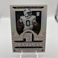 2025 Panini National Treasures - Century Materials Matthew Golden #CM-MGN /25