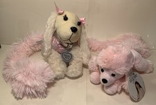 Poochie  Co Girls Dog Purse Pink Sequin Plush  Poodle with 45" Boa Tail Cute