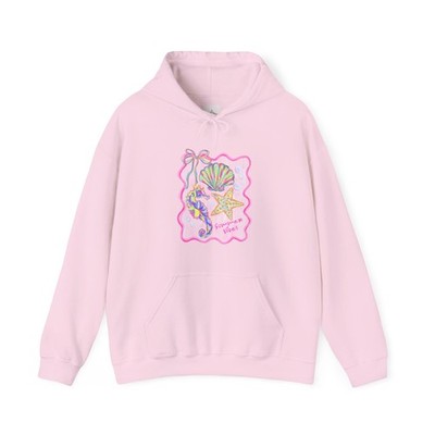 Pastel Seashells Hoodie | Starfish Shell Beach Design