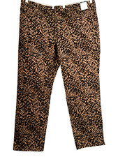 TERRA  SKY Straight Leg Leopard Print Denim Jeans Plus Sz 18W