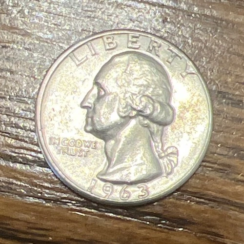 1963 Washington Quarter 25C 90% Silver Business Strike US Coin KM# 164
