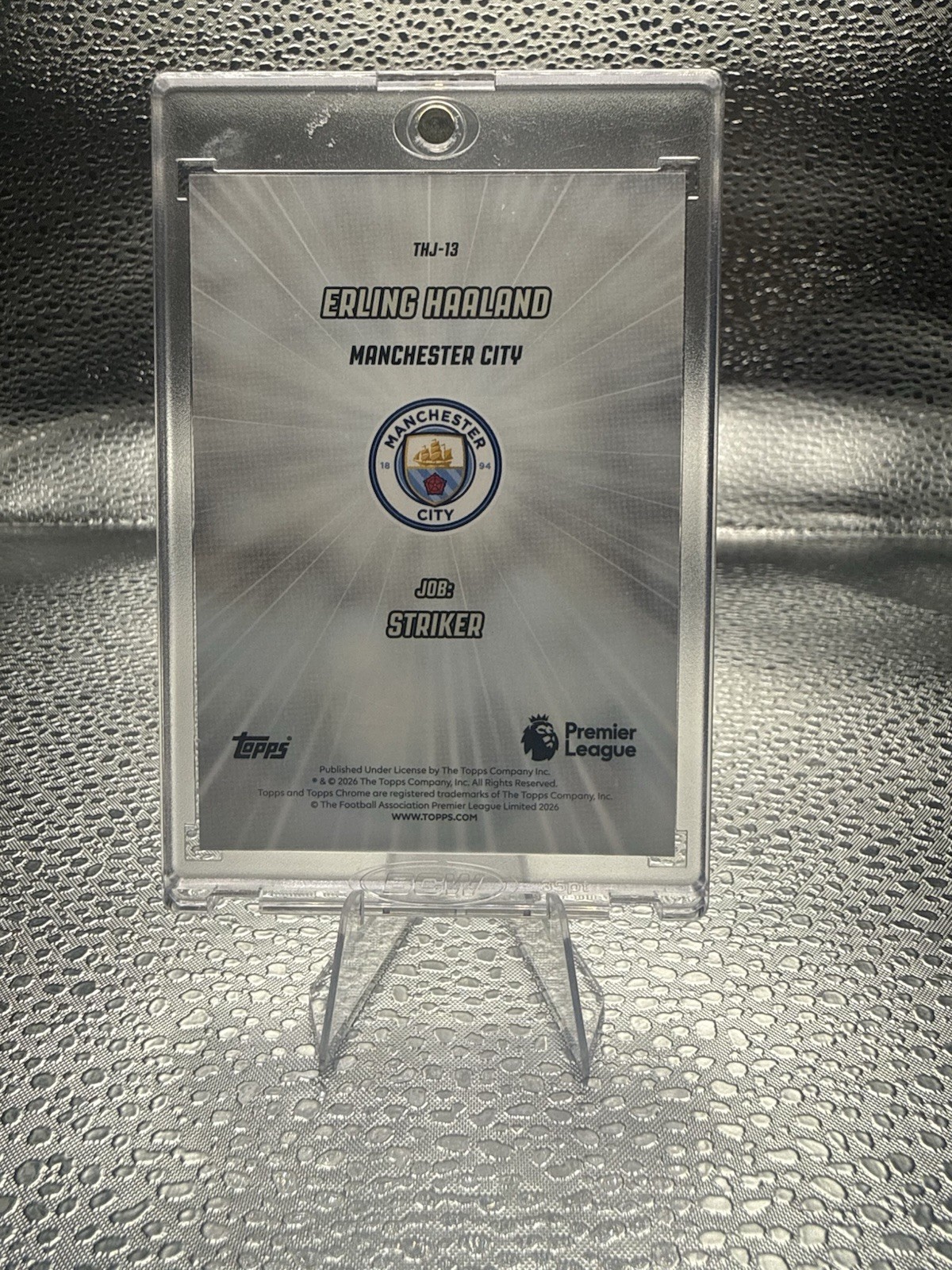 2025-26 Chrome Sapphire Premier League Erling Haaland That’s His Job Black 10/10 view 2