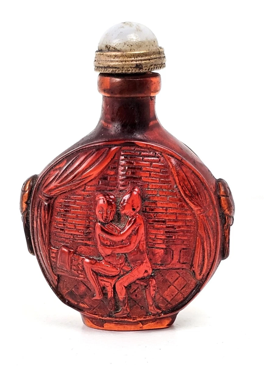 古董中国红色鼻烟壶1850-1899 | eBay