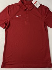 Nike Dri Fit Polo Shirt Men's Performance Casual Golf SMALL Stretch RED Short Sl