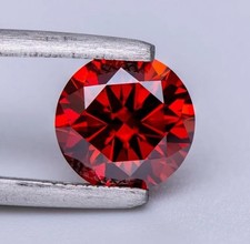Premium 10 CT CVD Lab Grown Diamond Red Color Round Cut VVS1 Clarity Certified