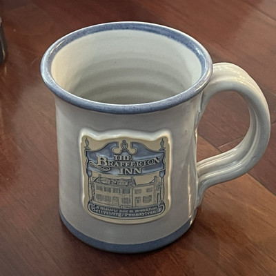 Deneen Pottery Coffee Mug Hand Thrown Brafferton Inn Gettysburg Pennsylvania  06
