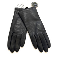  99 NORDSTROM Black Leather Gloves Cashmere Lined Touch Screen Compatible 7.5