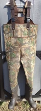 Redhead Bone-Dry Men's US 11 Neoprene Thinsulate Camo Chest Waders Used READ