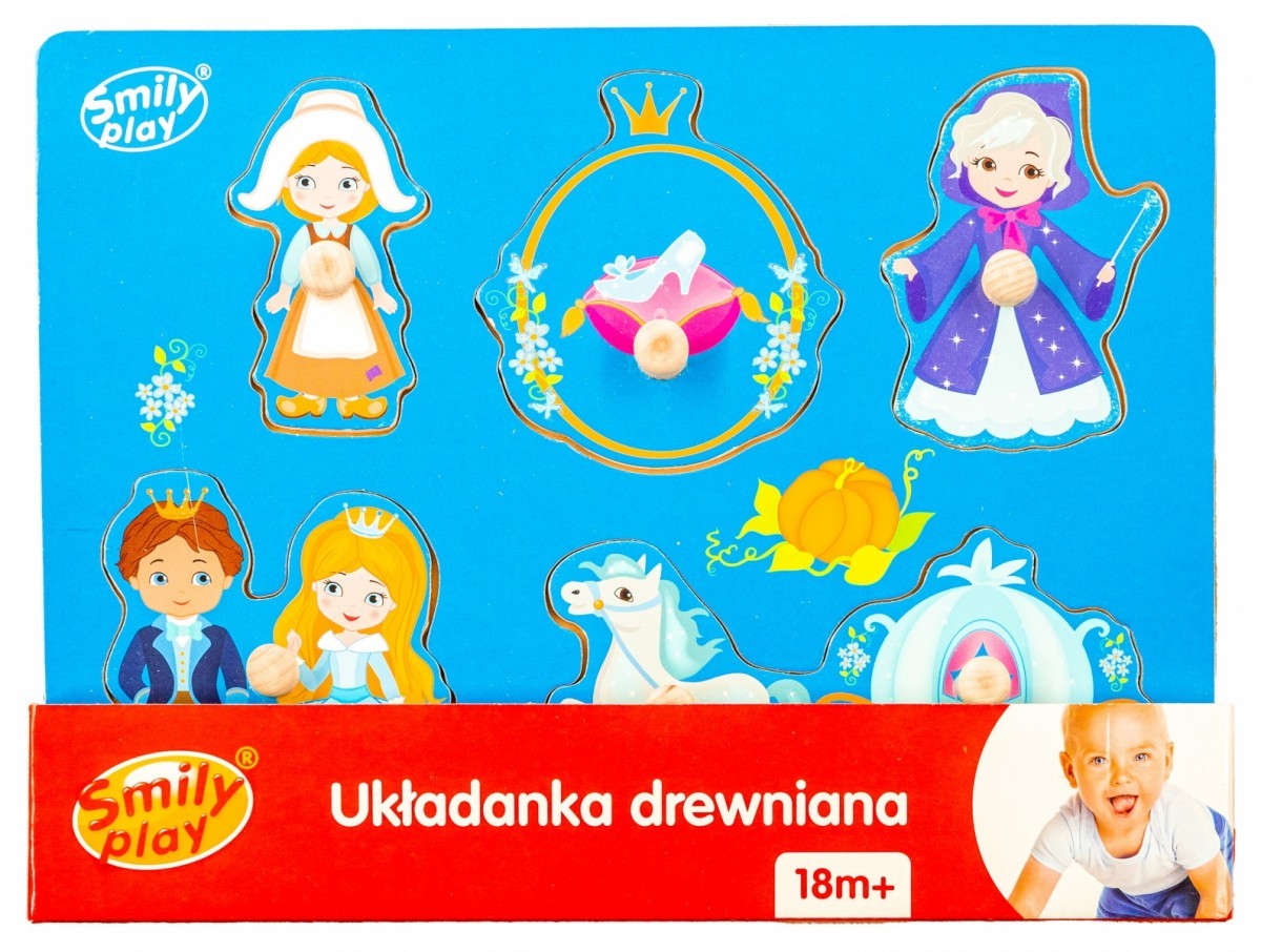 5905375838089 Wooden Puzzle Cinderella Smily Play