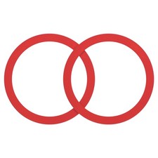 2Pcs Magnetic Sticker Ring Universal Magnetic Adapter Ring Red
